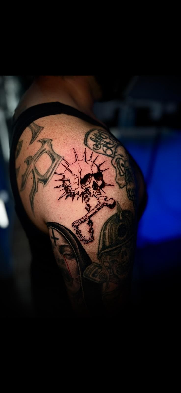 Blackwork tattoo by Stephany at Inked City Tattoos, Trenton NJ